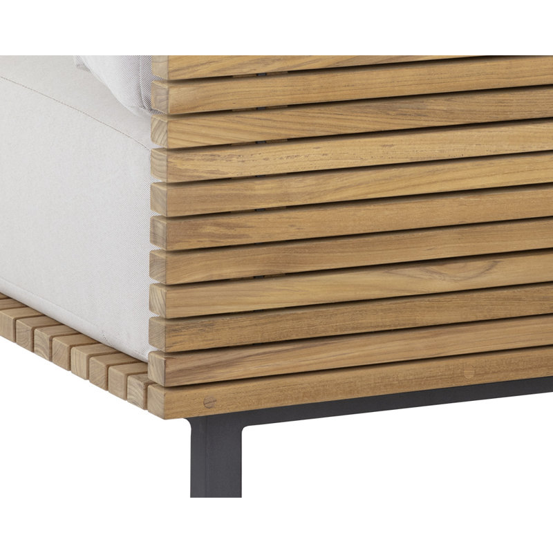 Geneve Outdoor Teak Armless Lounge Chair