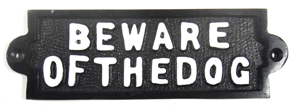 Beware Of The Dog Wall Décor