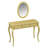 Luxury Makeup Vanity Desk With Oval Mirror, 3-Drawer Dressing Table For Jewelry Storage, Elegant Console Table For Entryway, Living Room & Bedroom, Stylish Home Decor-2140267013