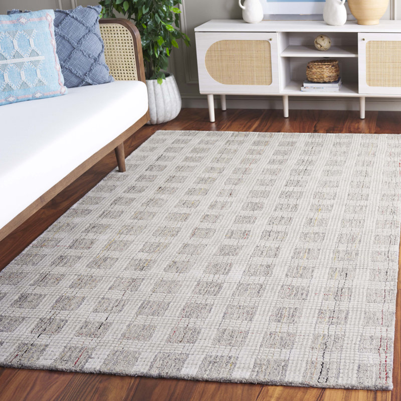 Tapis en laine touffeté à la main Ebony, Rectangle 8 po x 10 po