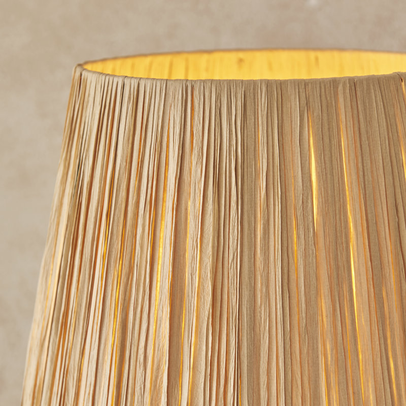 Wrangler Floor light finished and Raffia, Brushed Aged Brass 