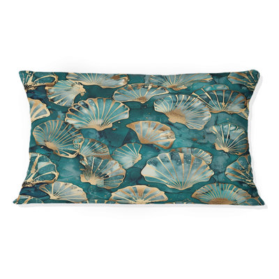 Coussin lombaire doré vert côtier I