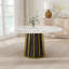 59.05" Modern Round Sintered Stone Dining Table-1885293355