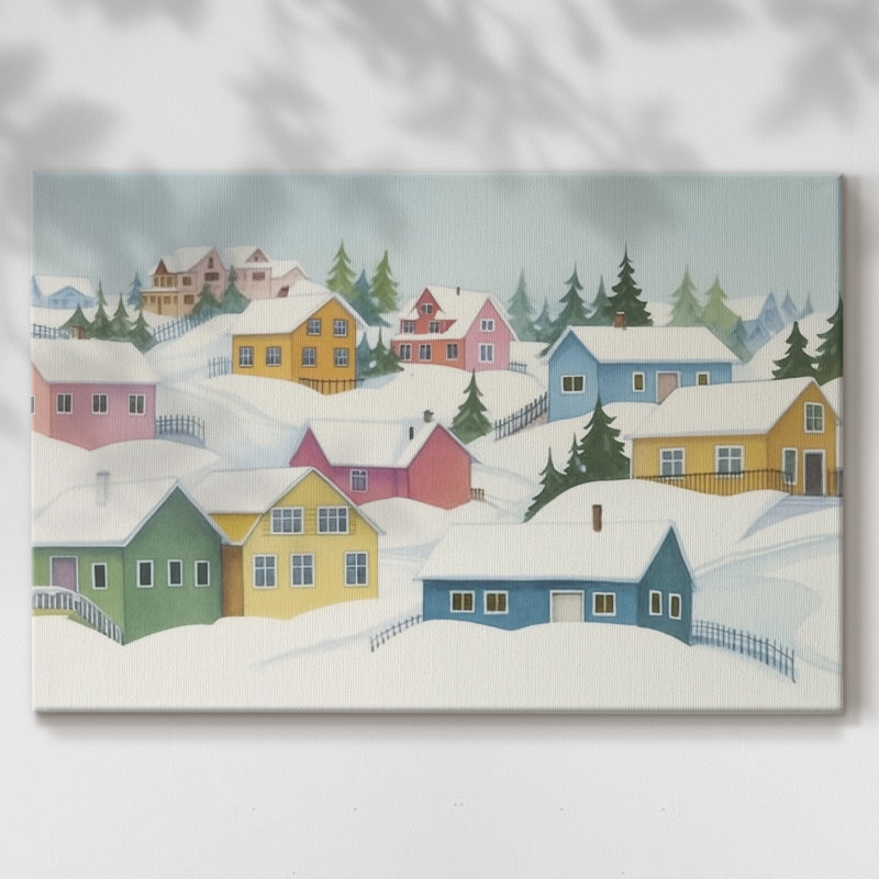 «Silver Carol» - toile tendue avec châssis de qualité supérieure, H 18 po x l 27 po
