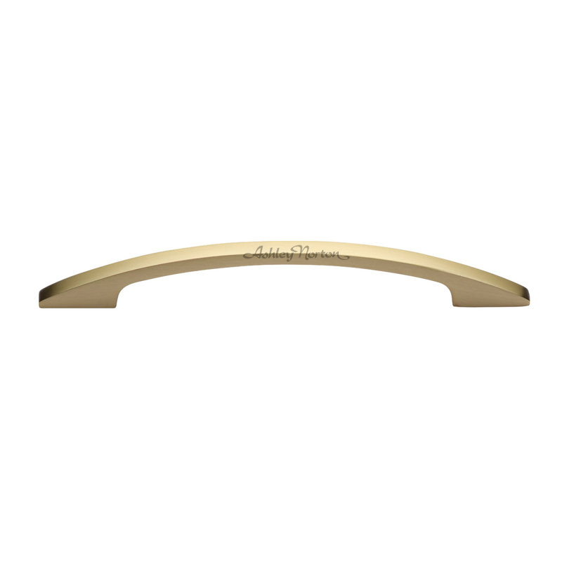 Satin Brass 6" Oval Cabinet Arch Pull with Mounting Hardware