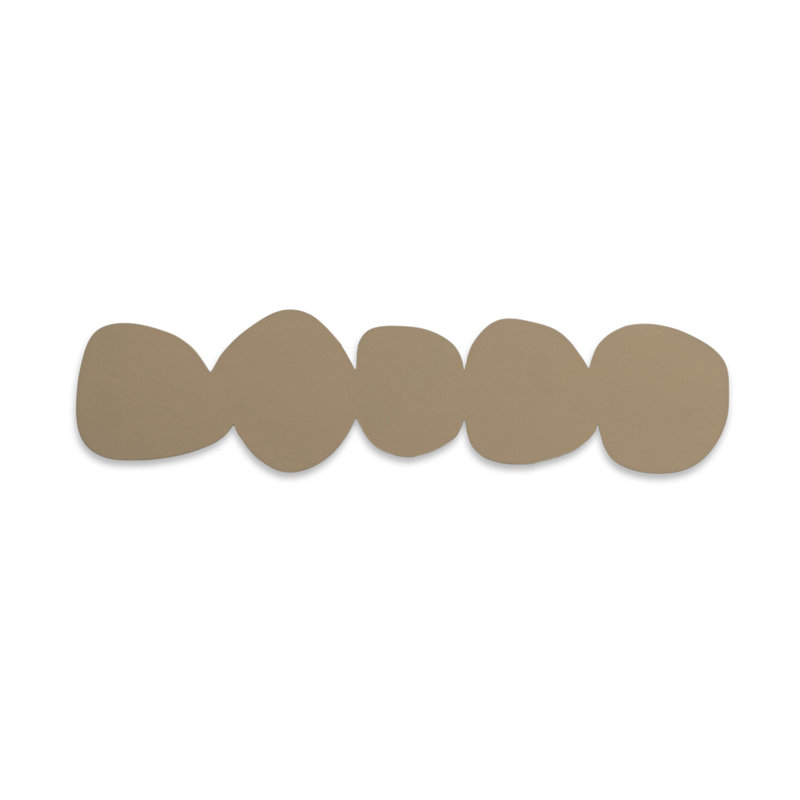 Spinder X Eva Van De Ven Steel Wall 5 - Hook Coat Rack, Tan/Brown