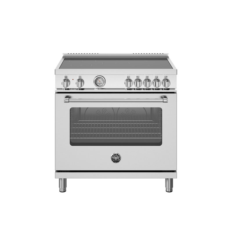 Master Series Bertazzoni 36" 5.9 Cubic Feet Induction Freestanding Range, White Matte