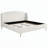 Upholstered Platform Bed Boucle Fabric and Wingback Headboard-2017819919