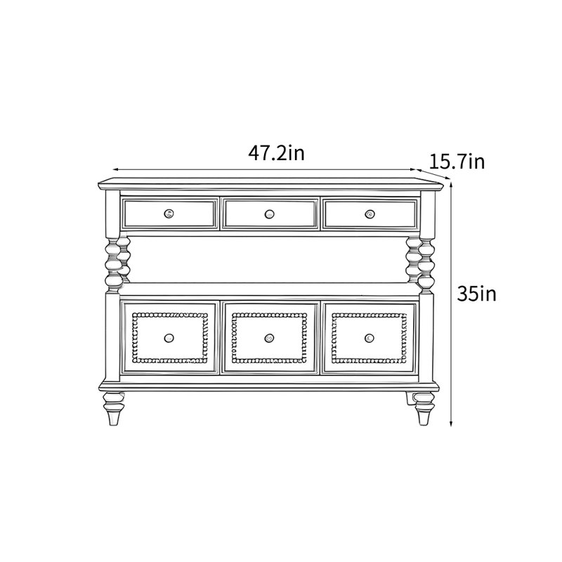 Console de style européen, Noir
