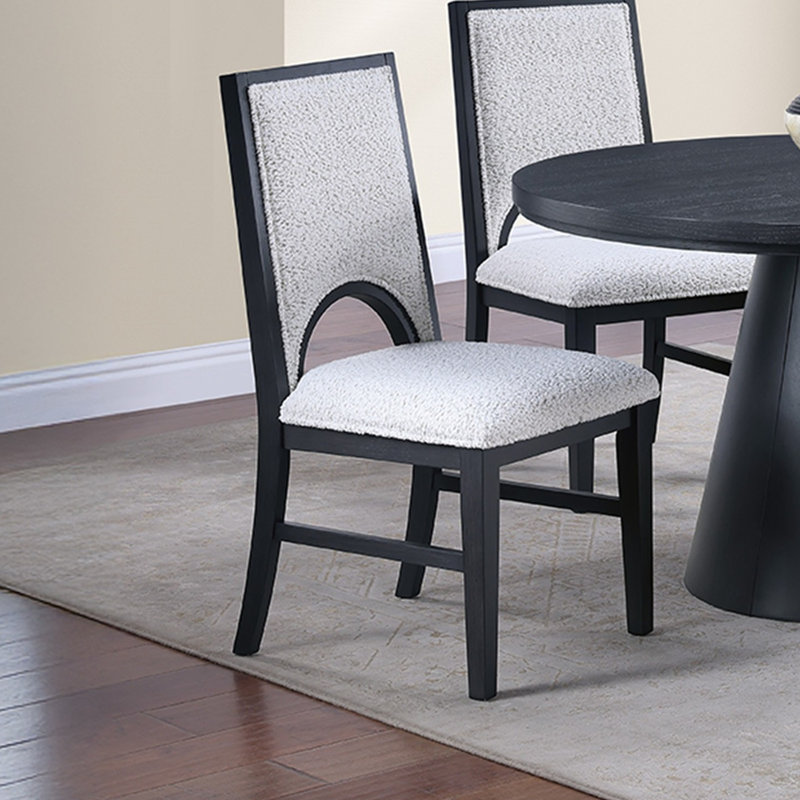 Chaise de salle à manger rembourrée en tissu
