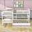 Twin-Over-Twin and Twin L-Shaped Wood Bunk Bed With Trundle-70507691