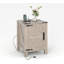Table de chevet avec station de charge USB - Table de bout rustique 18 po avec porte de grange coulissante, tablette réglable, rangement à deux niveaux - Chambre / salon-1709142599