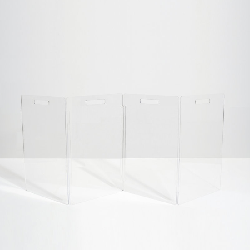 Clear Zig Zag Pet Gate, 4-Panel , Low 