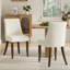 Chaise de salle à manger Parsons rembourrée à dossier haut, hauteur d'assise de 48 cm, assise en tissu avec coussin épais, pieds en bois massif, montage facile-983421585