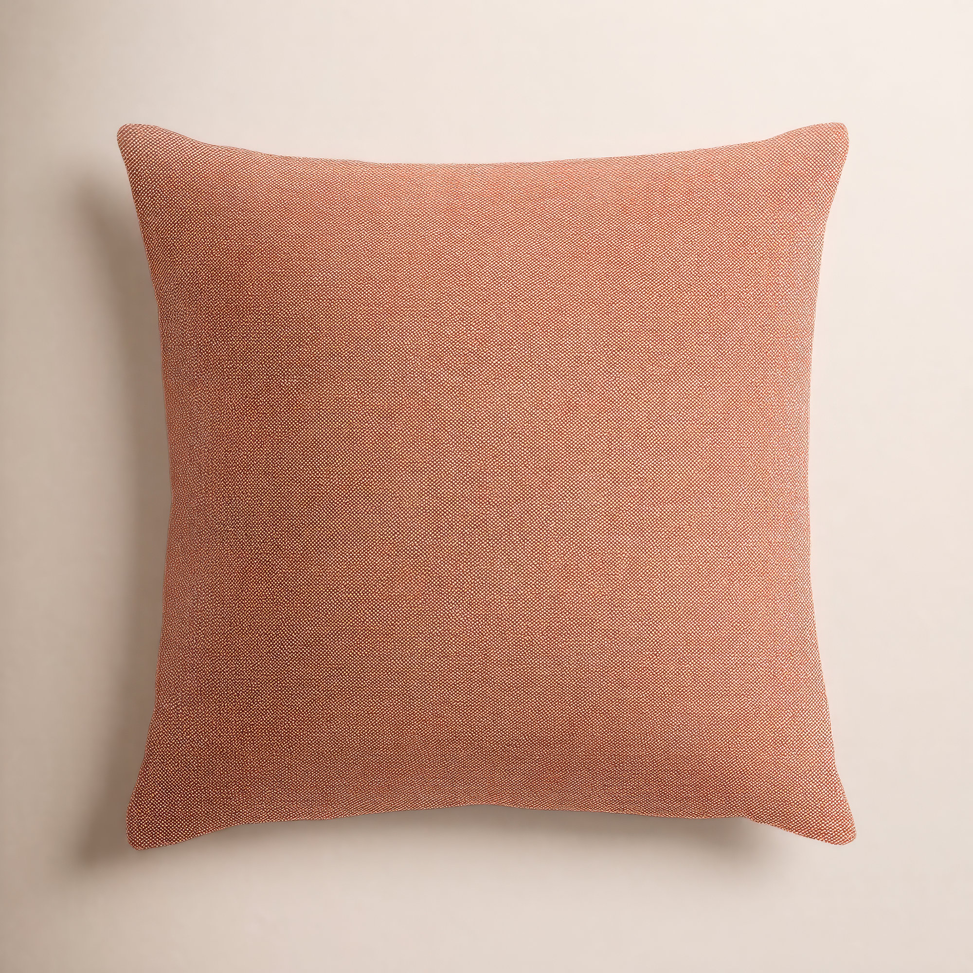 Signal Throw Pillow, Edwards Tomato Crossweave, 24" x 24", Square