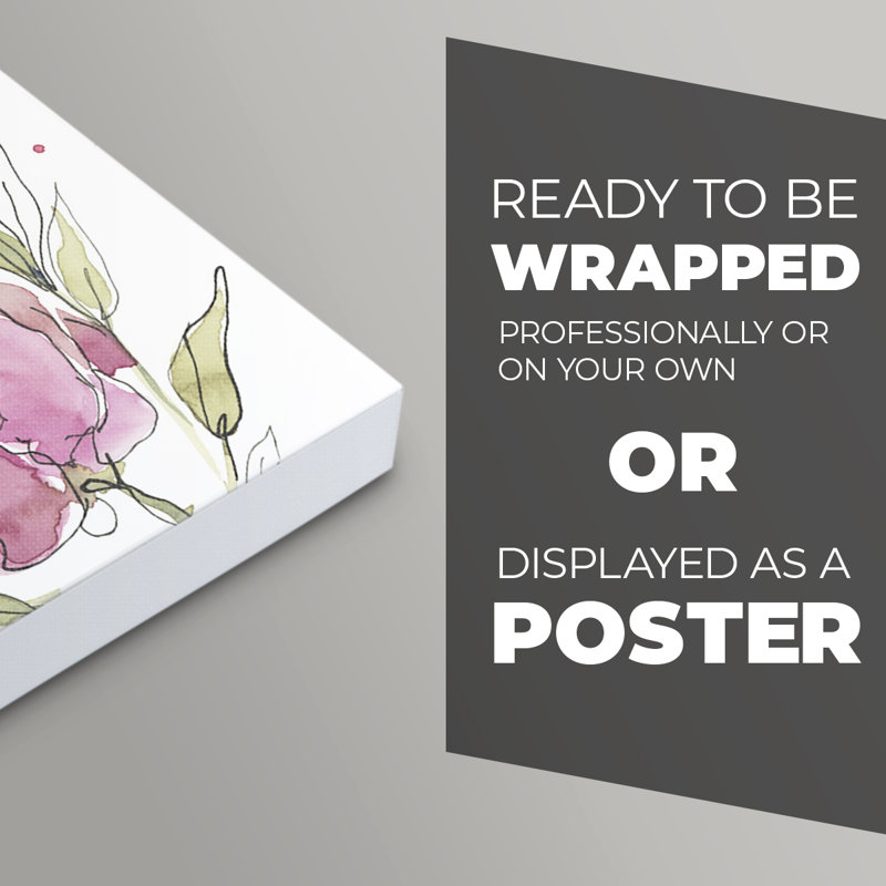 Watercolor Blooms I - Impression sur toile seulement - NON-CADRE, H 18 po x l 12 po
