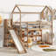 Lit mezzanine simple en bois avec glissade-152689507