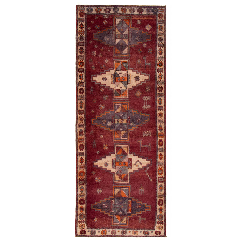 Tapis de couloir unique en laine 4 pi 11 po x 12 pi 5 po Braely