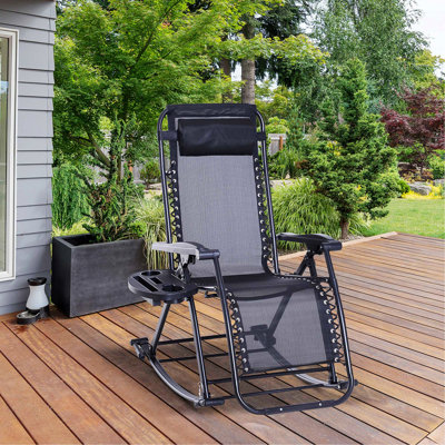 Chaise berçante en acier Sweyn
