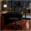 Chaise de bureau en filet, chaise de bureau avec accoudoirs rabattables, appui-tête rotatif, support lombaire réglable-432827626-432827624