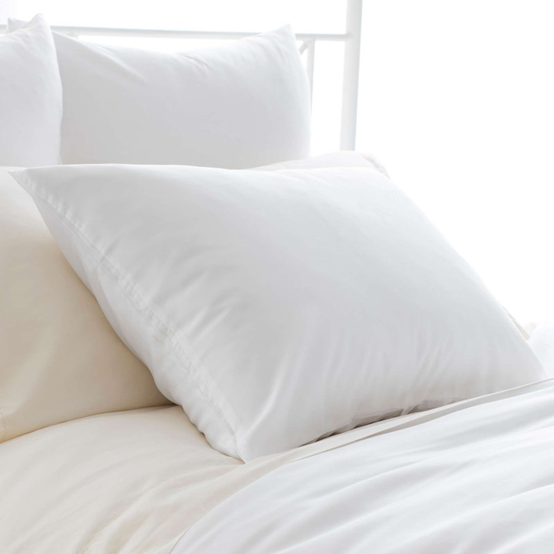 Silken Solid Sham, Standard, White