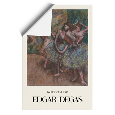View of the Ballet Ballerina Dancers Print by Edgar Degas - Frameless Print