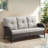 Gaetanino 72 " W Straight Metal and Steel Patio Sofa with Cushions-227080568-237465344