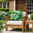 Motif floral vert / blanc
