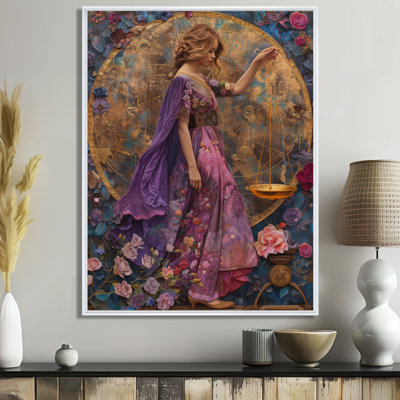 «Mauve Astrology Cosmic Compromise Libra», impression d'art mural