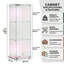3-Tier Single Door Glass Display Cabinet with LED Puck Light,  Compact Frameless Curio Cabinet with Glass Top, Black / White-2084647867