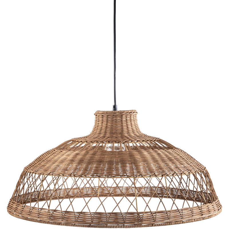 Borum Dimmable Rattan Dome Pendant, 59" H x 20" W x 20" D