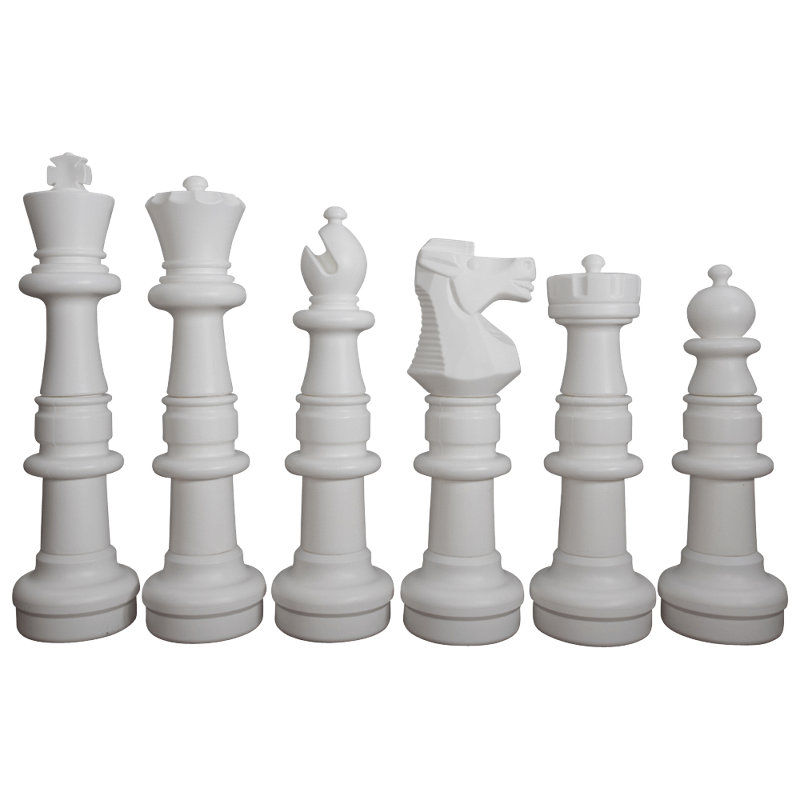 37-Inch Giant Black and White Plastic Chess Set