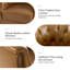 Chaise berçante et pivotante en cuir véritable avec garniture cloutée Nixmary Chesterfield-99343616