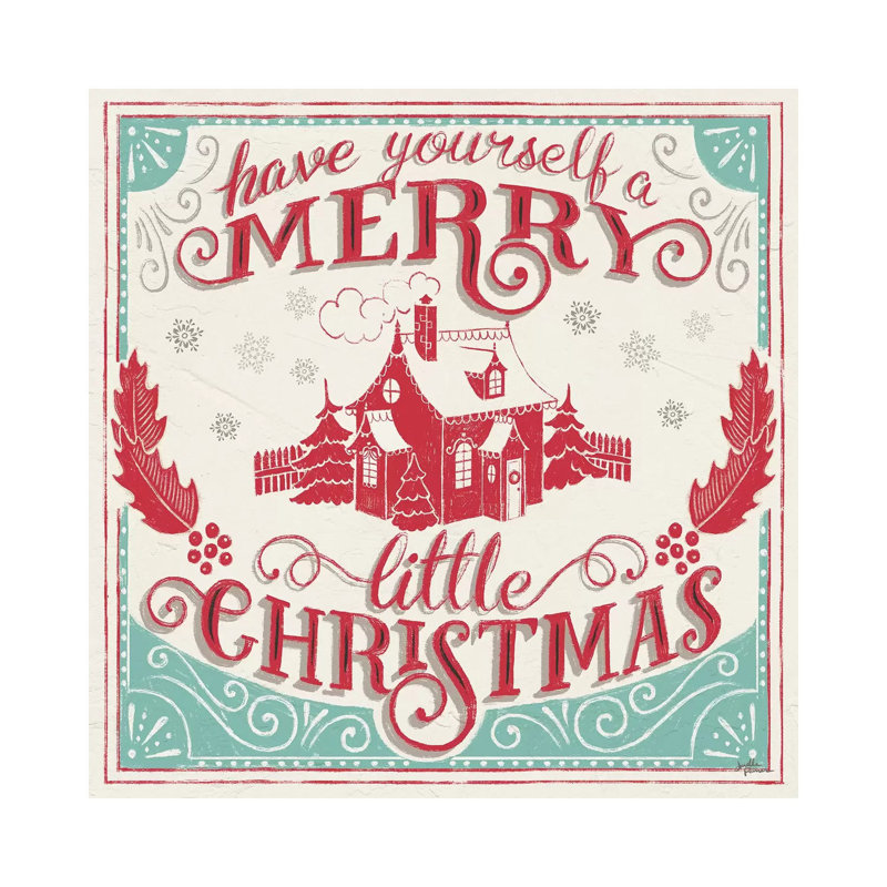 Merry Little Christmas V by Janelle Penner - Wrapped Canvas Painting, 45.72 cm H x 45.72 cm W x 1.91 cm D