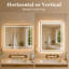 TMMV l 42 po x H 36 po Miroir de salle de bain mural anti-buée à lumière DEL en cristal poli-1816335438