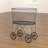Metal Rolling Laundry Cart with Rack-44653266