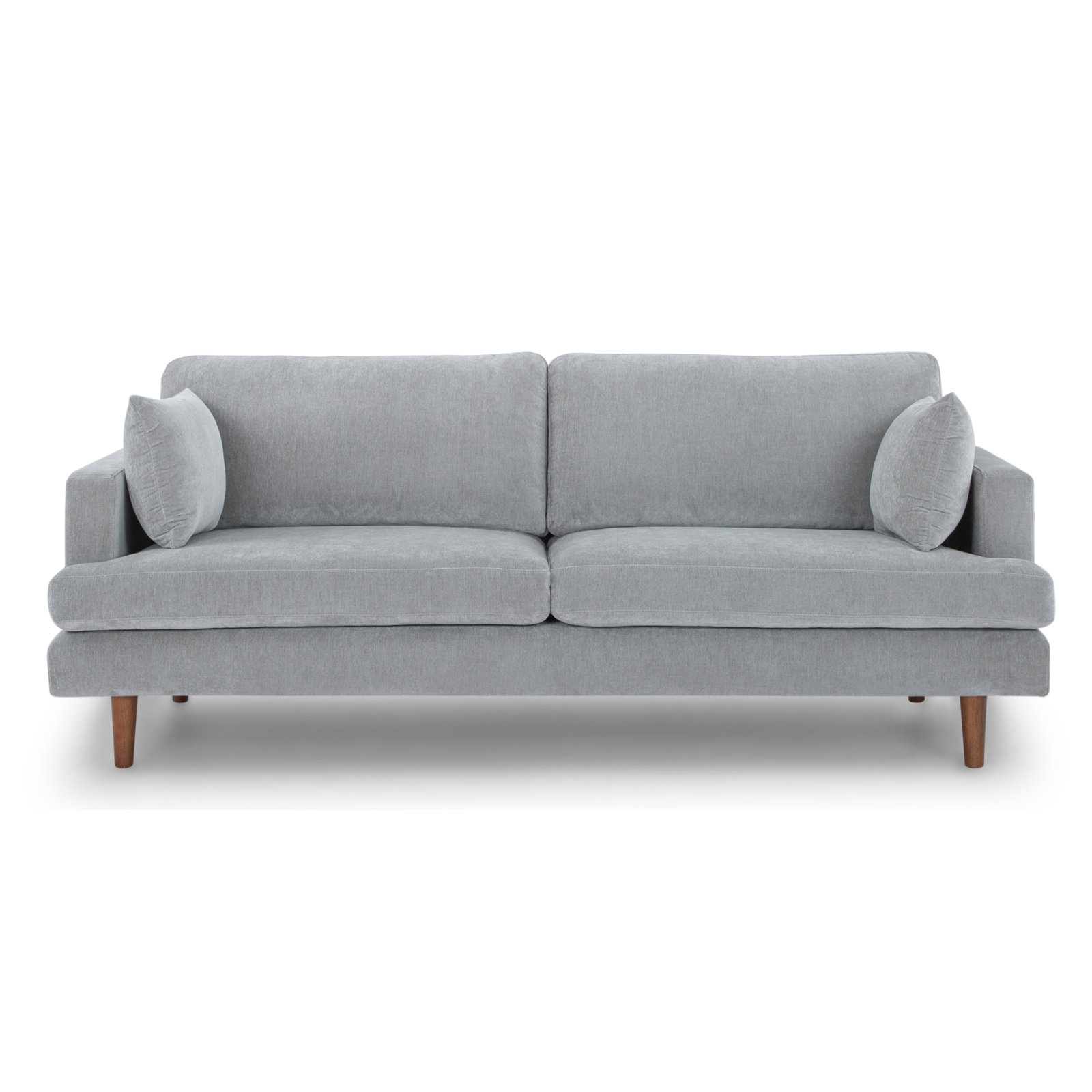 Laguna 83" Upholstered Sofa, Light Grey Performance Chenille