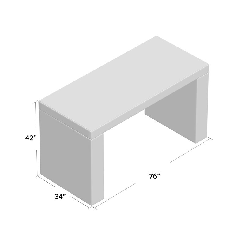 Larrissa Rectangular Glass Outdoor Bar Table