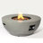 36" Dual-Piece Propane Gas Fire Pit Table Set, 50000 BTU Round Steel with Tank Holder for Outdoor Patio Deck Garden Backyard - Grey Refinement