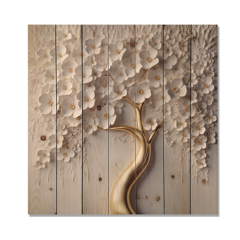 Yateley - Panneaux de décoration murale en bois Paysages, H 25 po x l 25 po
