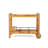 Black Metal & Wood Bar Cart With Shelf - Mobile, 42.79" W X 22.62" D 30.69" H, Wine Bottle Storage Compatible Slat Design Metal, Holder, 42.79"W 22.62"D 30.69"H,