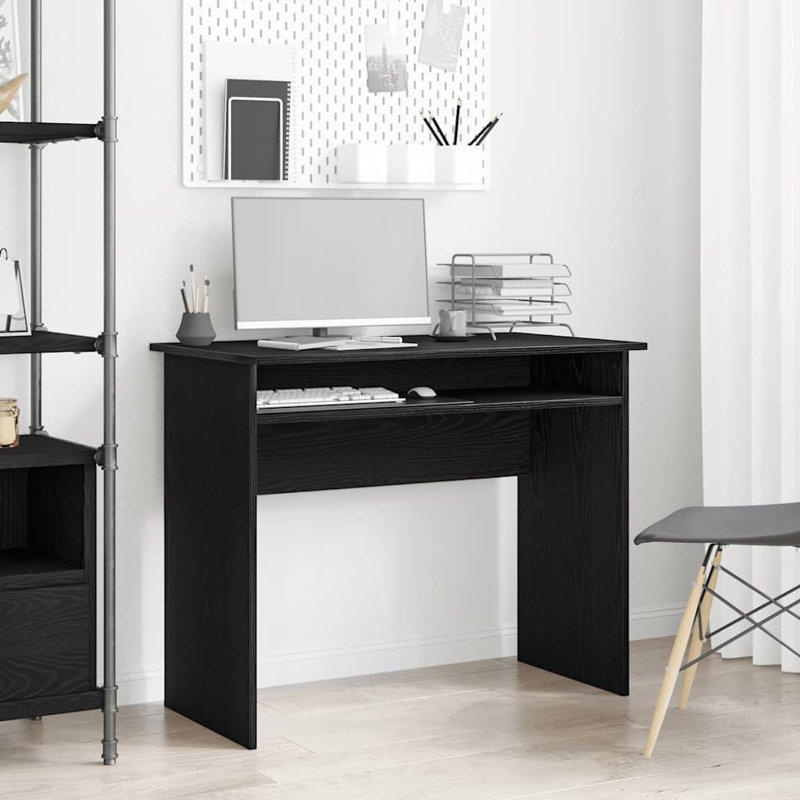 Wabash Computer Desk, Black Oak