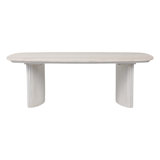 Sagebrook Home 52" Catalina Travertine & Fluted Wood Coffee Table/KD