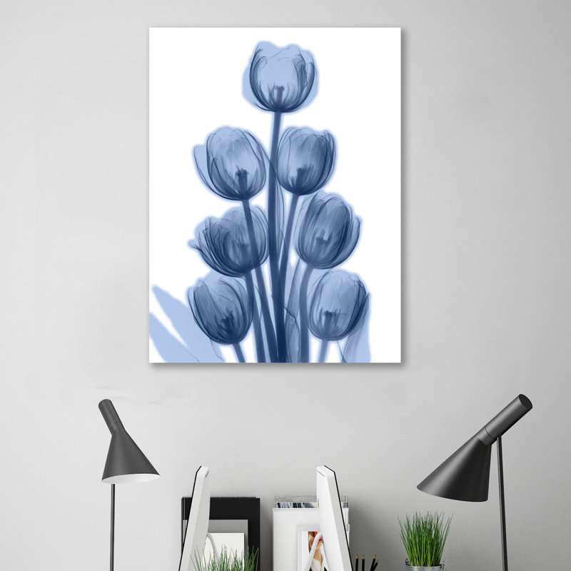 " Indigo Spring Tulips ", 16" H x 12" W