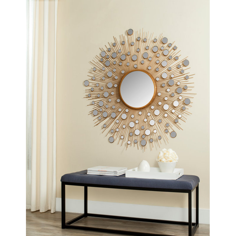 Metal Sunburst Wall Mirror