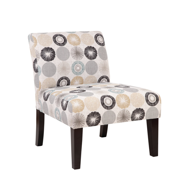 Javi Avington 26" Wide Armless Slipper Chair, Lyndsi Taupe and Tan
