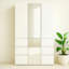 Armoire-penderie mince en bois avec tiroirs
