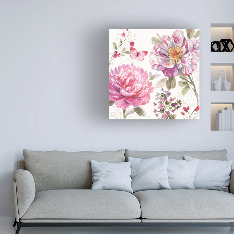 «Évidentement rose 20» par Lisa Audit - reproduction d'art sur toile tendue, H 14 po x l 14 po x P 2 po