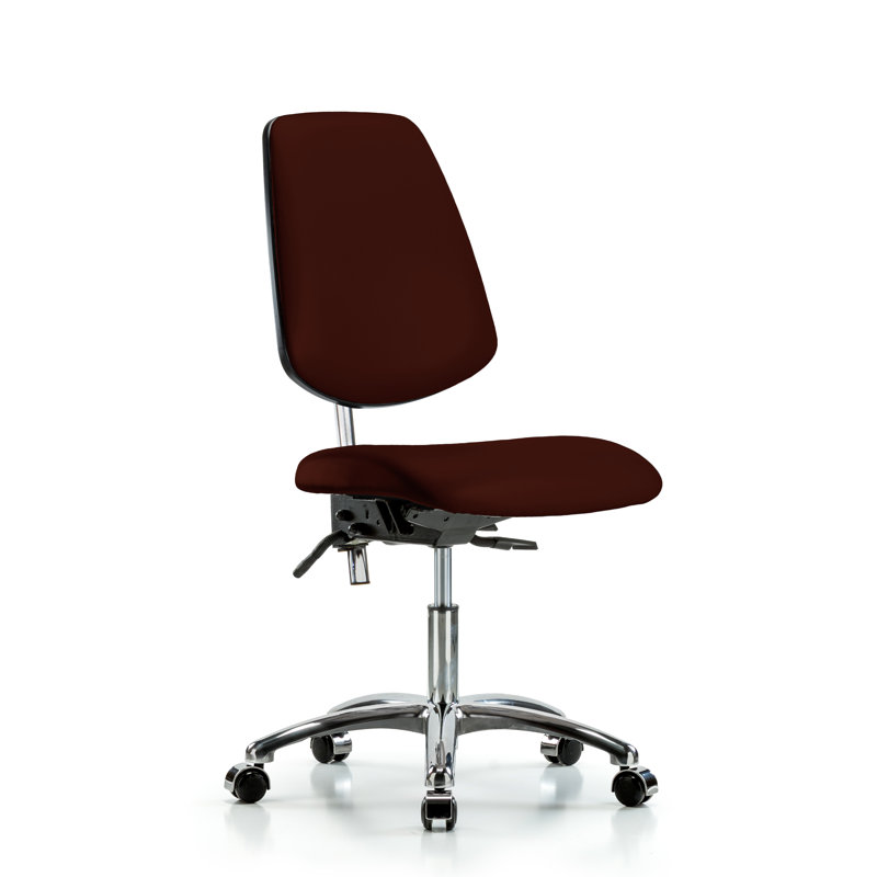 Chaise de travail Evie, Bourgogne, Roulettes, Inclus