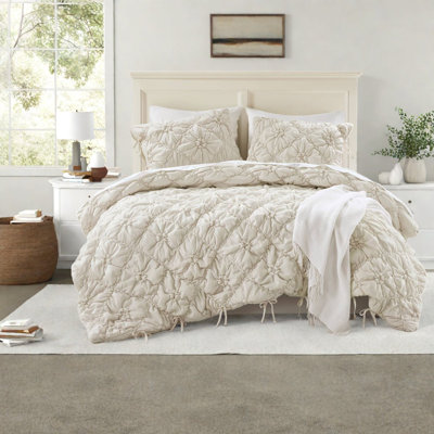 Ensembles de literie pour grand lit douillet, style campagne florale en microfibre pour la maison